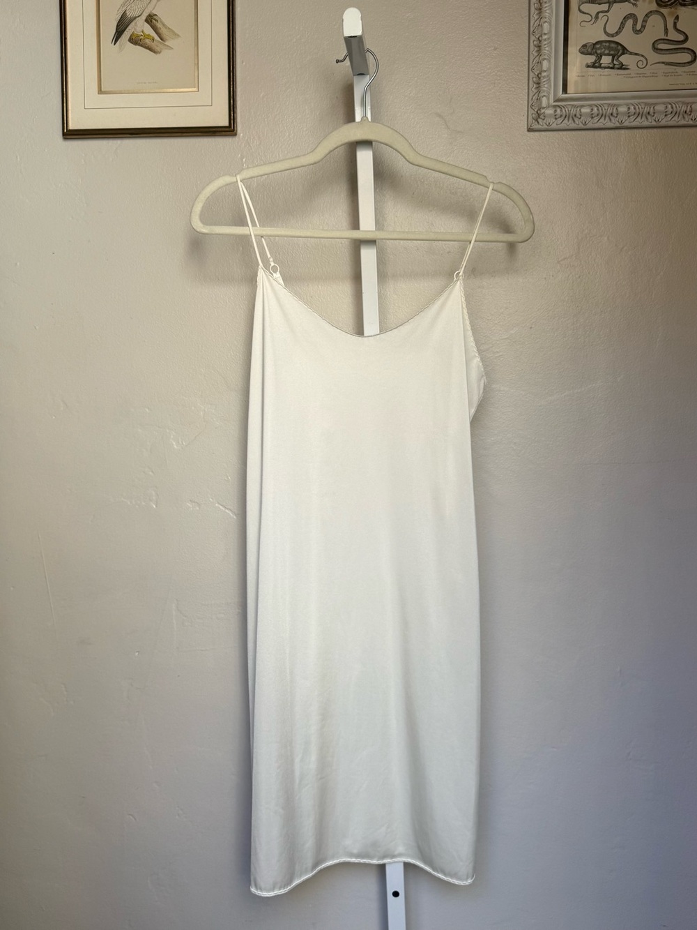 Vintage Vanity Fair White Slip Dress with Adjustable Spaghetti Straps